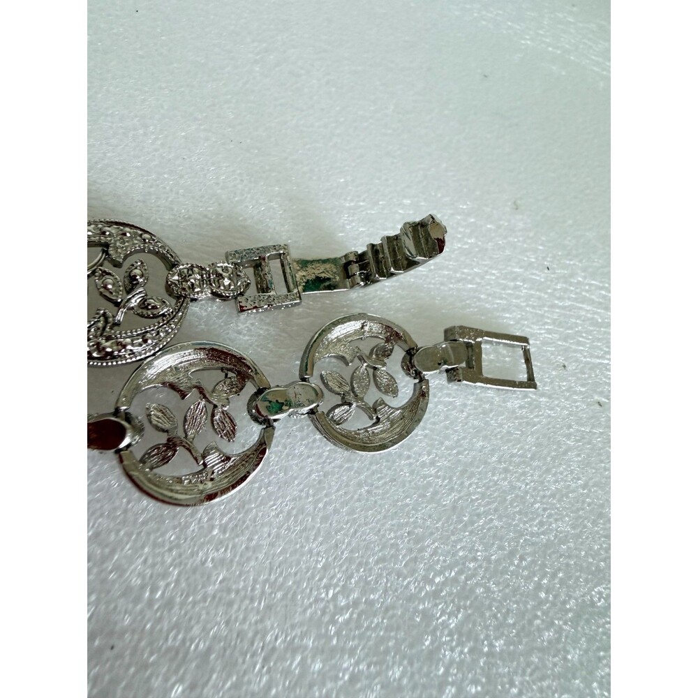 Vintage 1990s Xanadu Marcasite Style Quartz Bracelet Watch Silver Tone Vintage - Picture 6 of 8